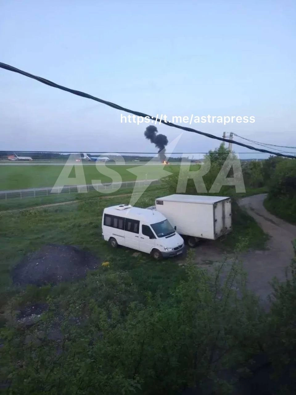 Пожар на территории столичного аэропорта Шереметьево